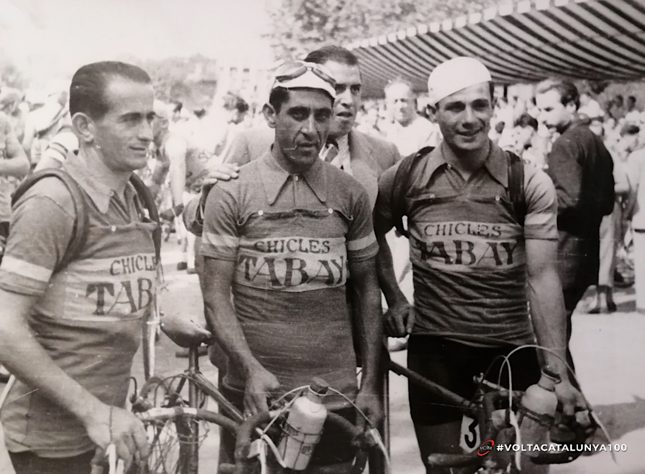 Fermín Trueba, Julián Berrendero y Delio Rodríguez (drch.) en 1946. Foto: Volta Catalunya
