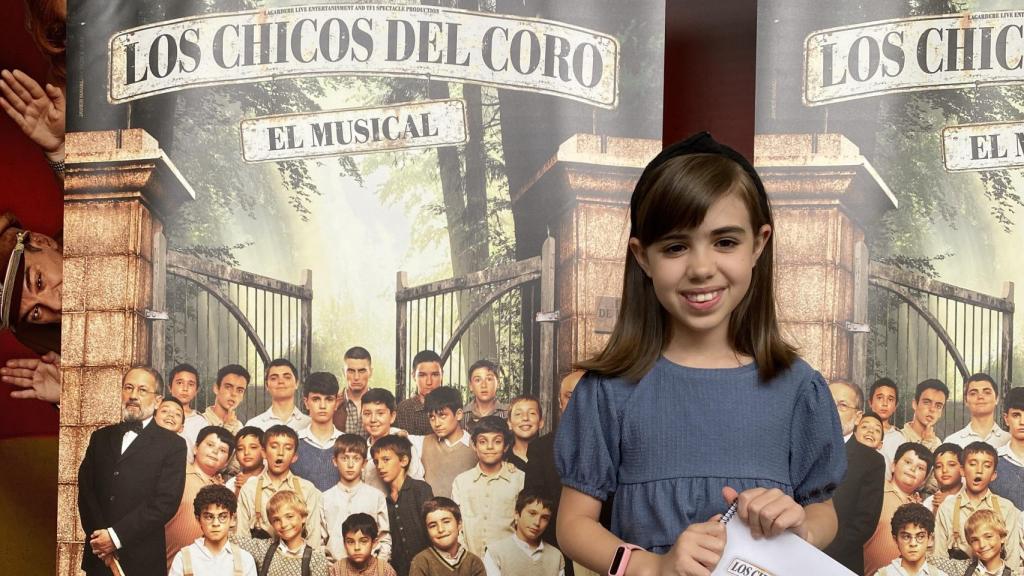 Andrea en la presentación del Musical 'Los Chicos del Coro'