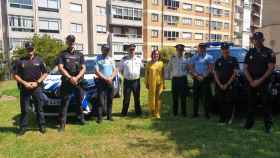 Maica Larriba recibe a los agentes españoles y portugueses que reforzarán la seguridad en Vigo y Redondela.