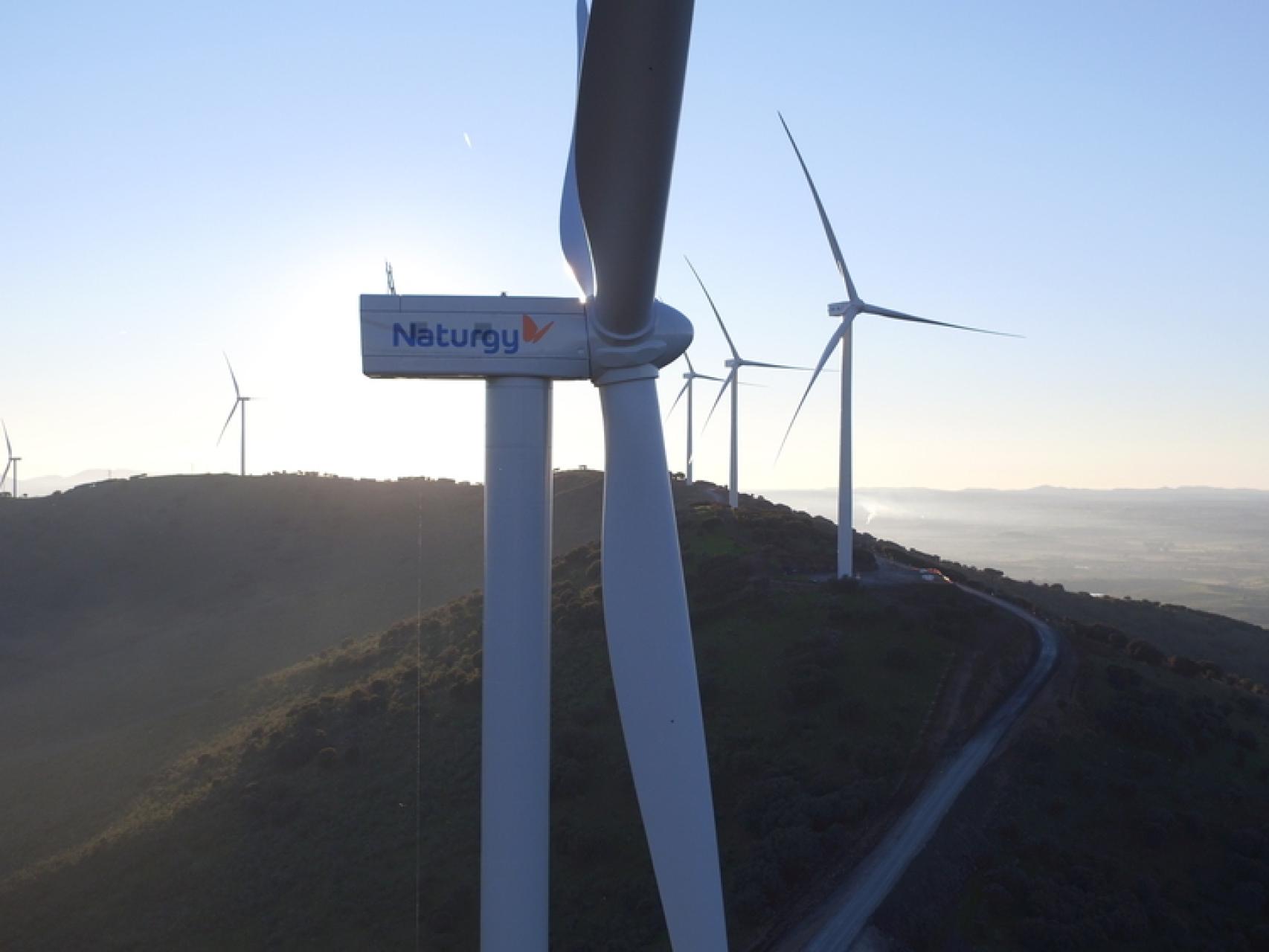 Imagen de un parque eólico de Naturgy