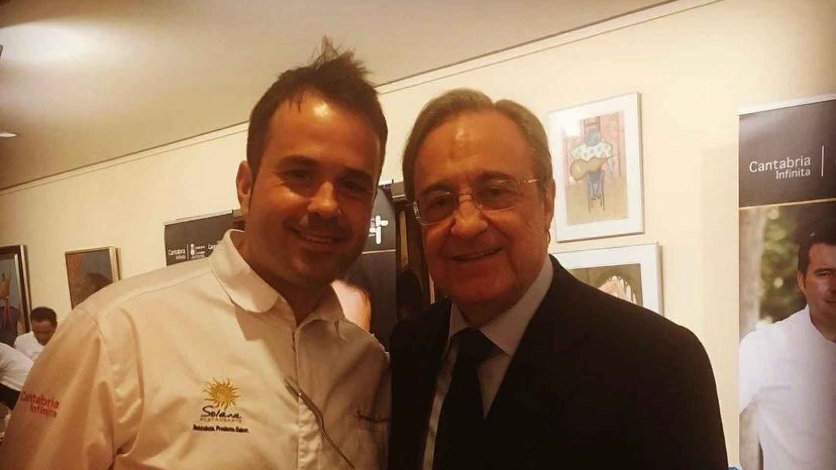 El chef junto a Florentino Pérez.