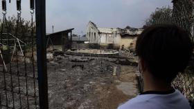 Daños en viviendas de los incendios en Galicia