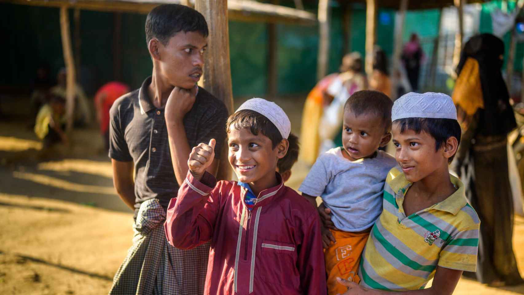 Niños refugiados rohingya