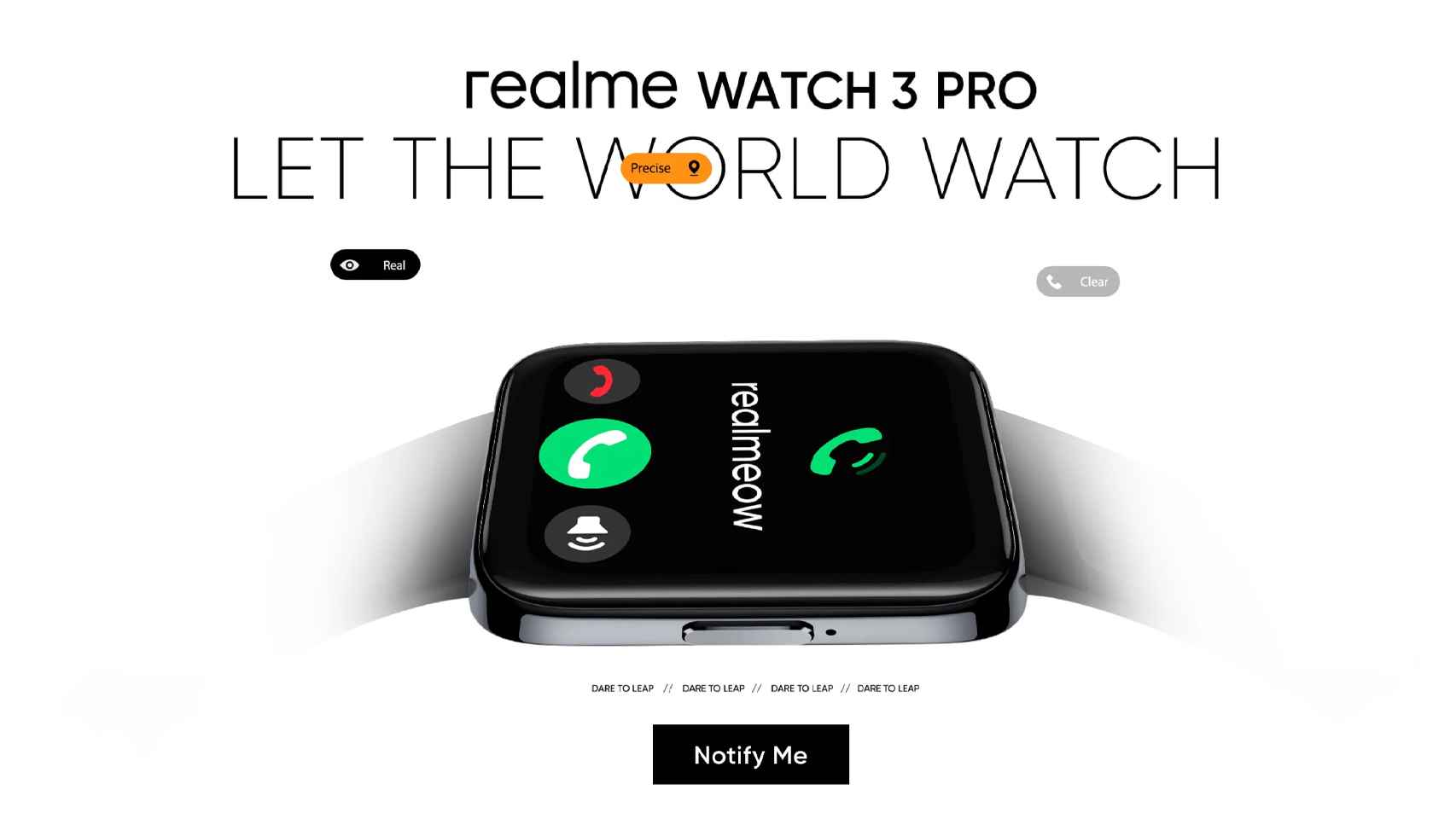 realme Watch 3 Pro en la web de realme