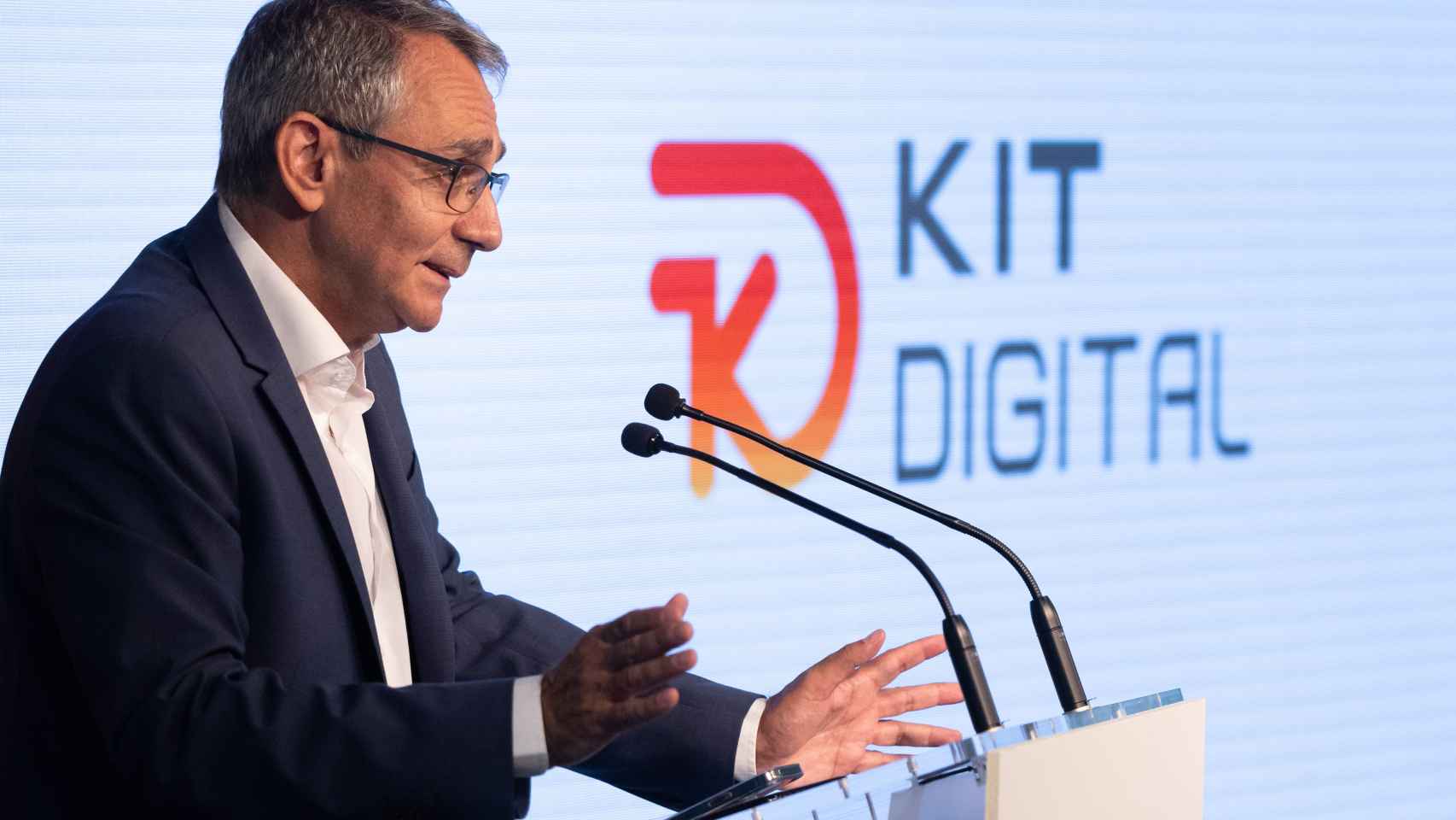 Alberto Martínez Lacambram, director general del Red es, en unas jornadas informativas sobre Kit Digital.