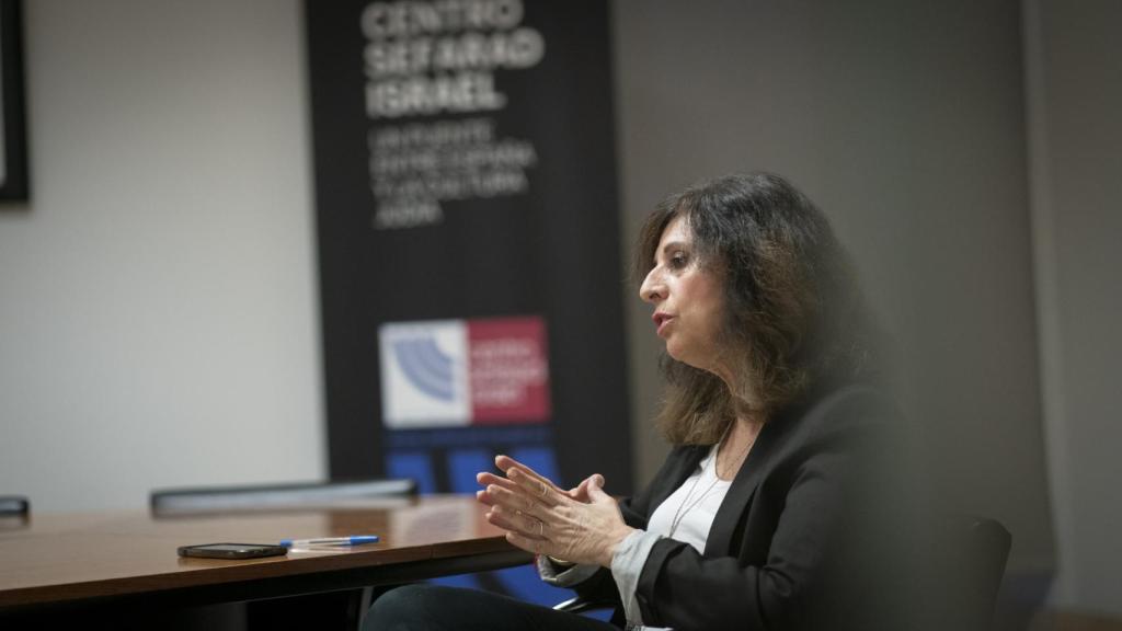 Esther Bendahan en un momento de la entrevista.