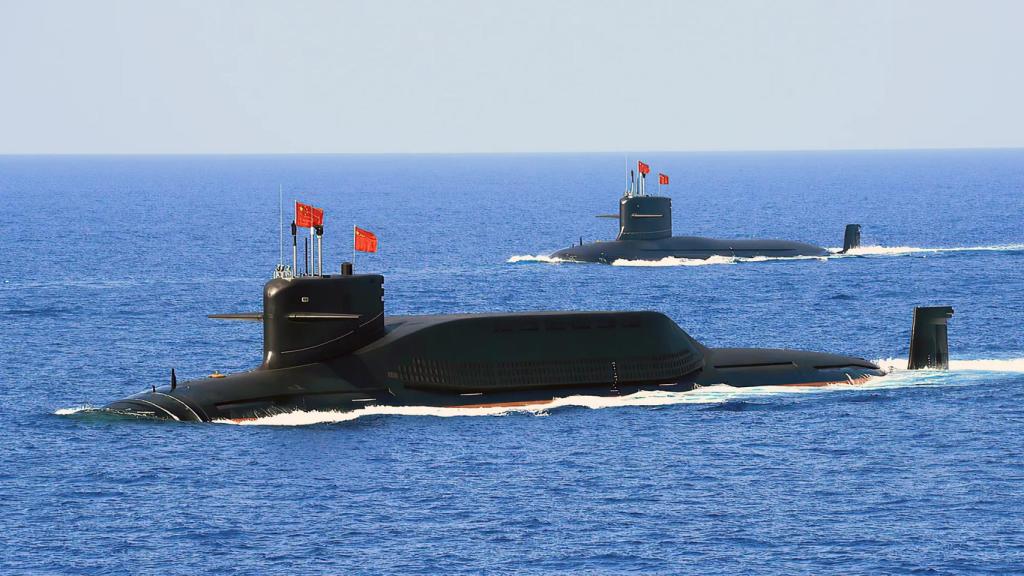 Submarino Tipo 094 (clase Jin) en el mar de la China Meridional