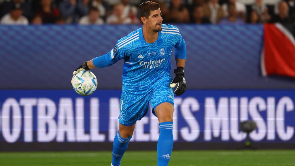 Thibaut Courtois, durante la final de la Supercopa de Europa 2022 entre Real Madrid y Eintracht Frankfurt