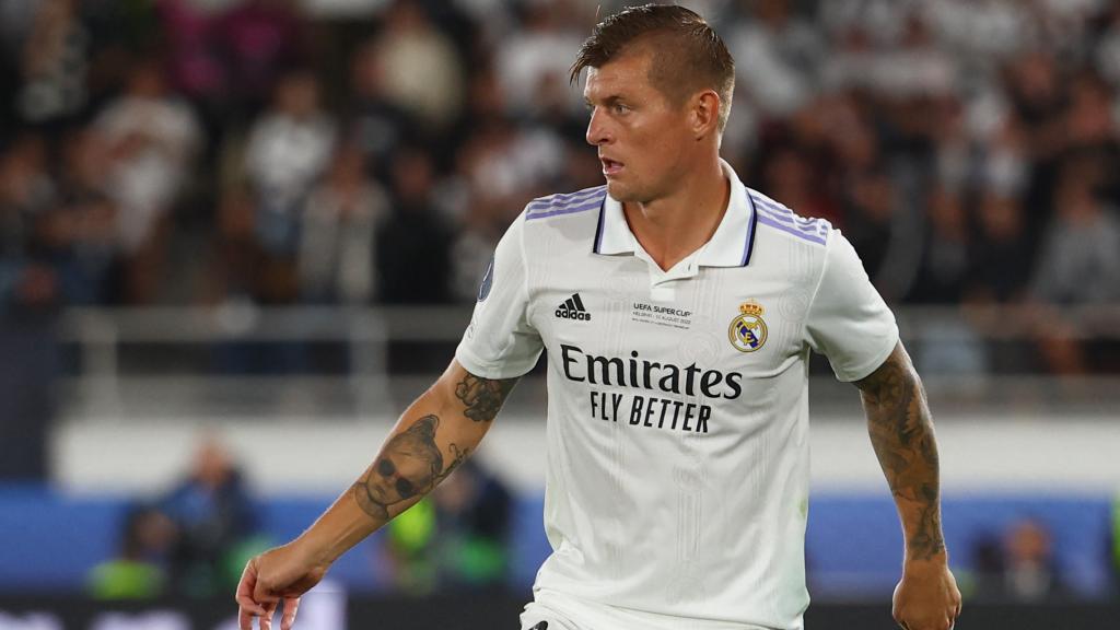 Toni Kroos, en un partido del Real Madrid de la temporada 2022/2023