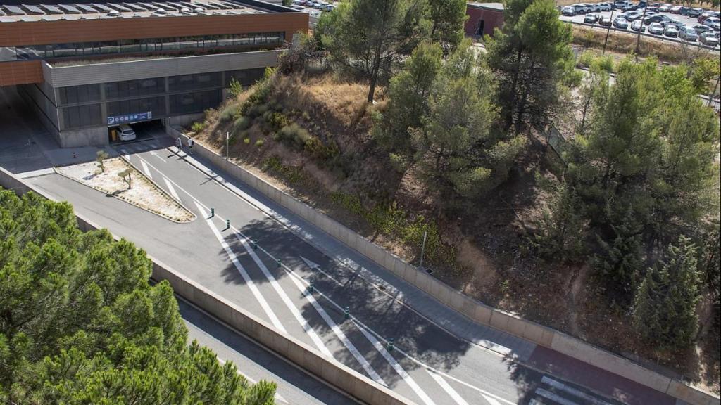 Uno de los accesos al Hospital de Guadalajara.