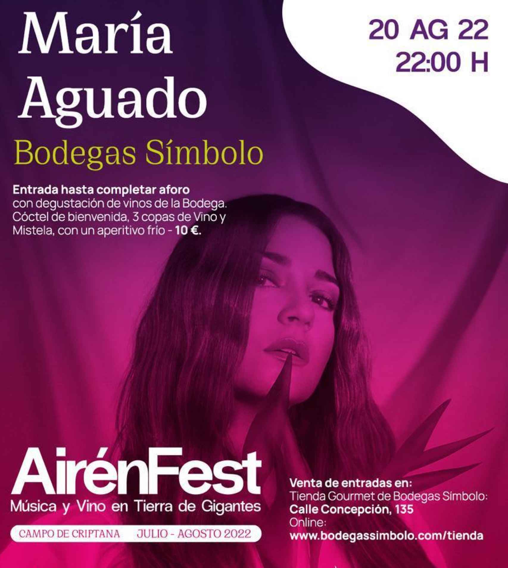 Cartel Concierto de María Aguado