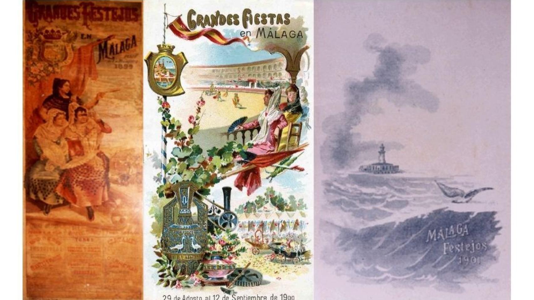 En orden: cartel de 1899, 1900 y 1901.