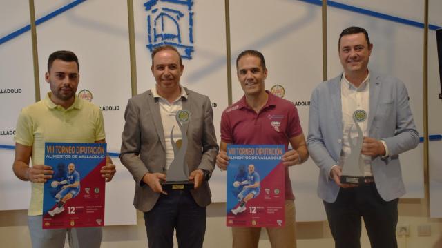 Roberto Migallón, Víctor Alonso, Mario Arranz y Javier González, en la presentación del torneo