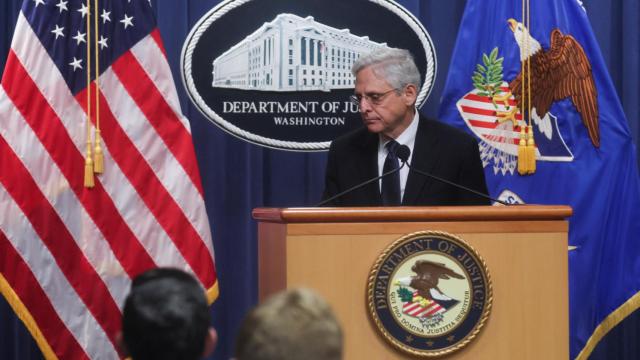 El fiscal general de EEUU, Merrick Garland, este jueves.