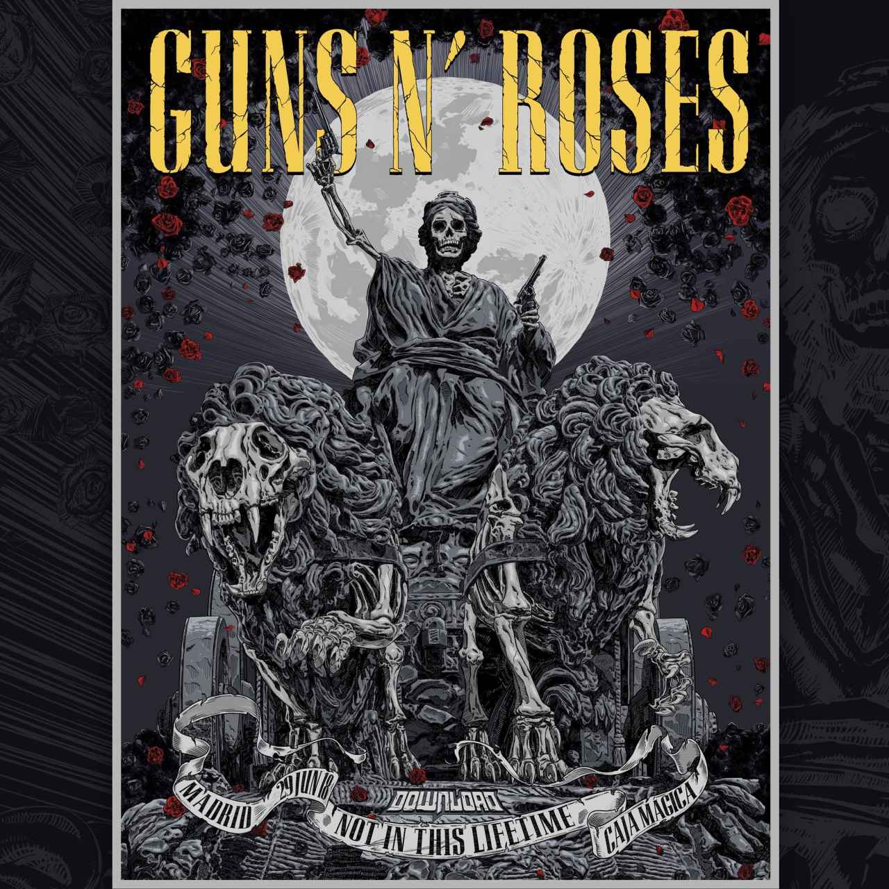 Cartel para el concierto de los Guns N' Roses en Madrid.
