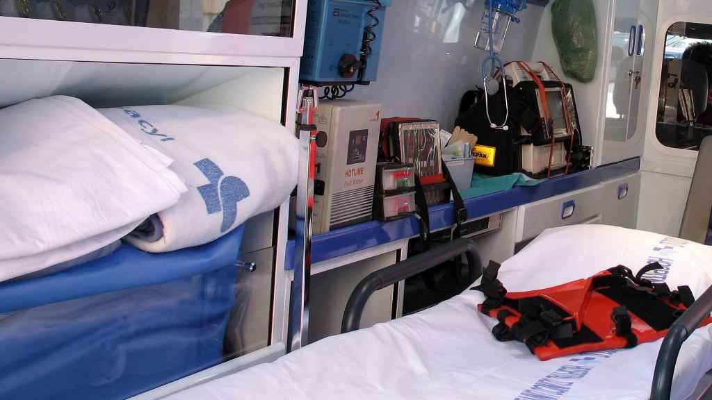Una ambulancia del Sacyl medicalizada.