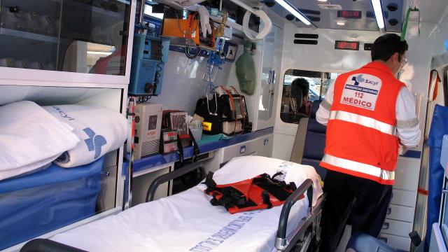 Una ambulancia del Sacyl medicalizada