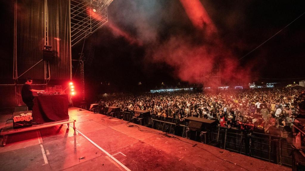 Una imagen del festival de Villena un día antes del desalojo.