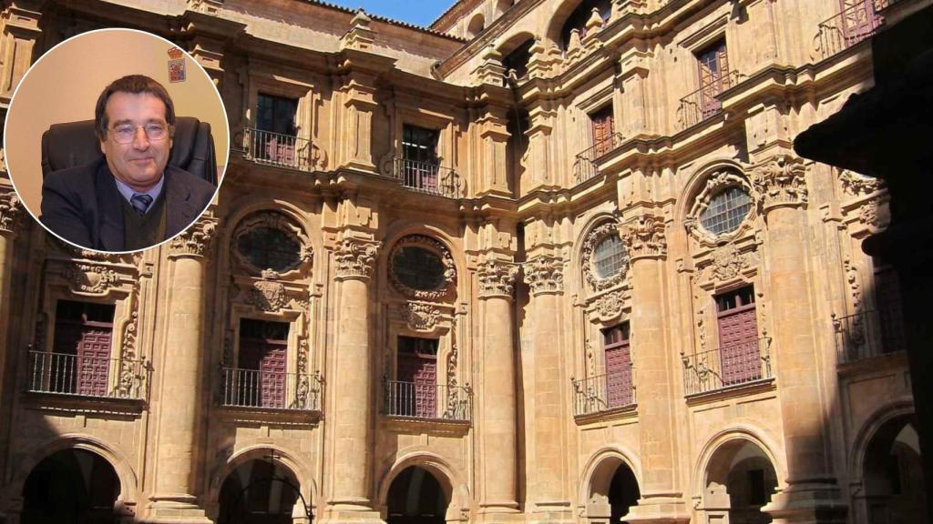 Imagen de Pepe Ramos delante de la Universidad Pontificia de Salamanca