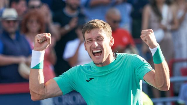 Pablo Carreño celebra su triunfo.