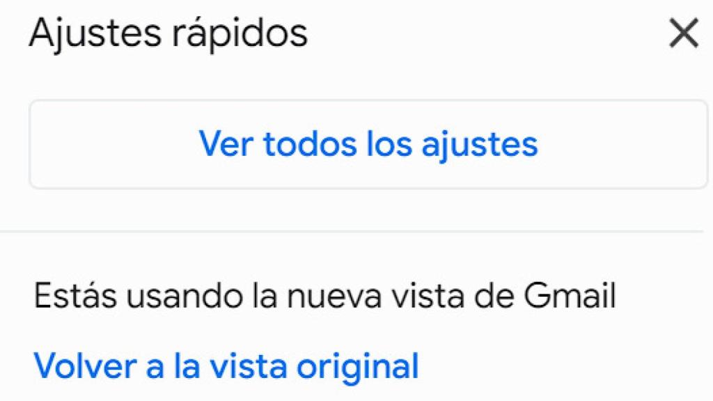 Nueva vista de Gmail