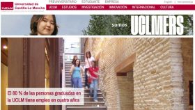 Portal de la página web de la Universidad de Castilla-La Mancha