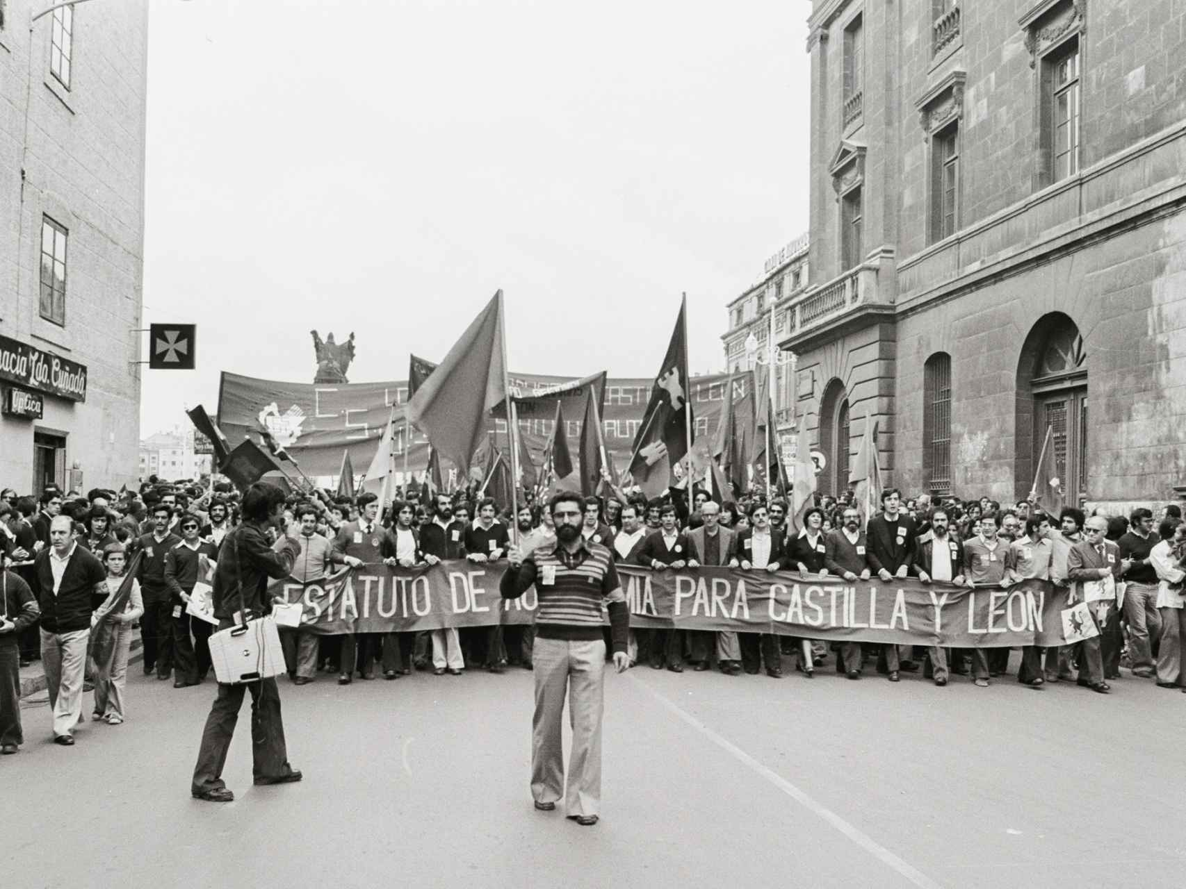 Manifestación en 1978 pidiendo el Estatuto de Autonomía para Castilla y León.
