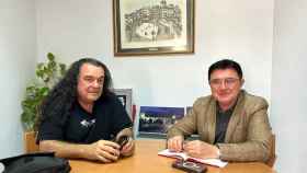Reunión de Teo García con el presidente del Círculo de Arte ,  Fernando Barredo