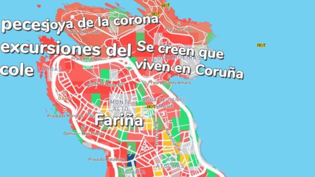 El mapa colaborativo de A Coruña.