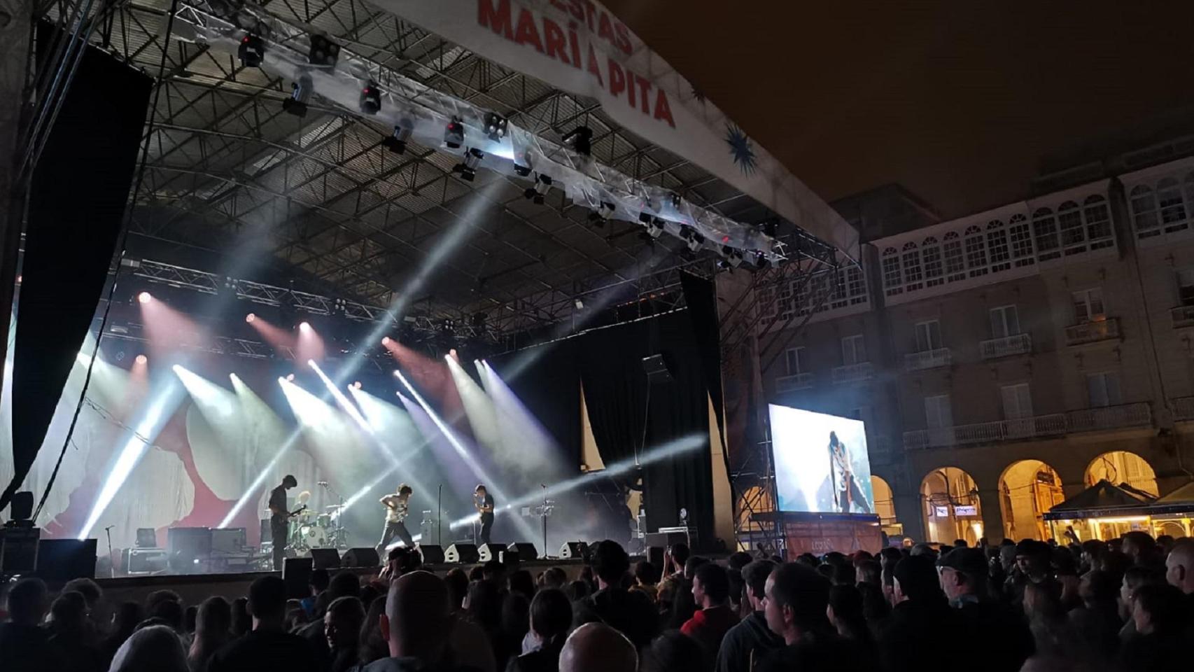 Carolina Durante en el concierto de 2022 en la plaza de María Pita de A Coruña.