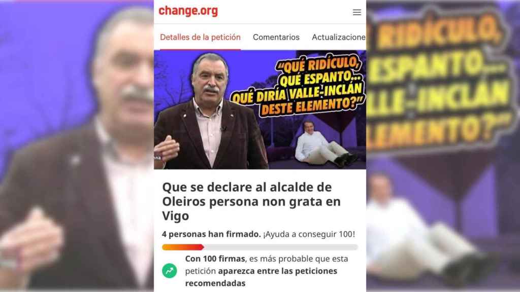 Recogida de firmas impulsada por ‘Mítico Jicho de Vigo’.