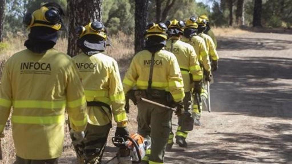 Bomberos de Infoca, en una imagen de archivo.