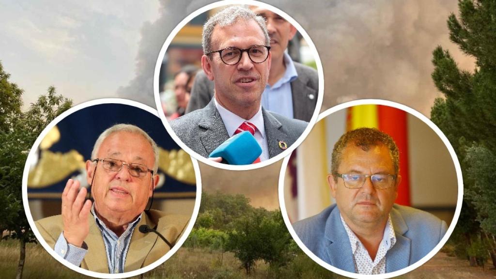 Los consejeros de Vox en Castilla y León: Gonzalo Santonja, de Cultura y Turismo, Mariano Veganzones, de Industria y Empleo, y Gerardo Dueñas, de Agricultura y Ganadería.