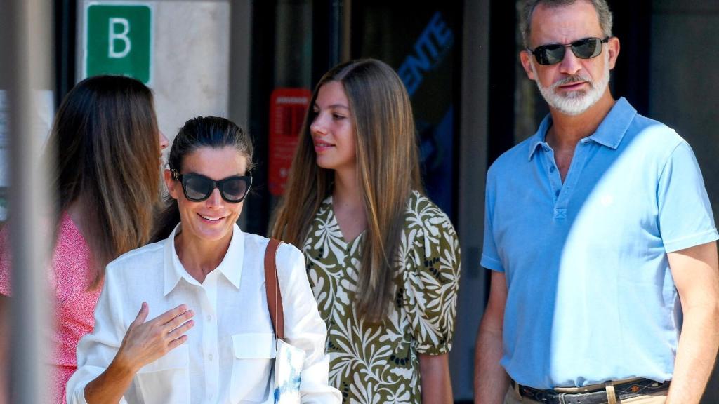 La Familia Real el pasado 10 de agosto paseando por Palma de Mallorca.