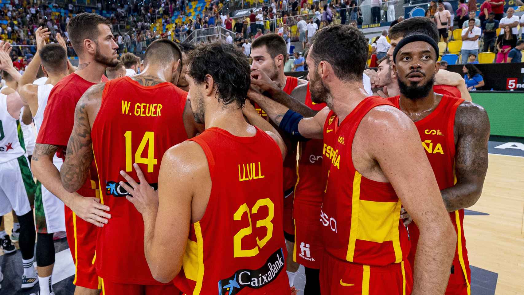 La selección española de baloncesto durante la fase de preparación para el EuroBasket 2022