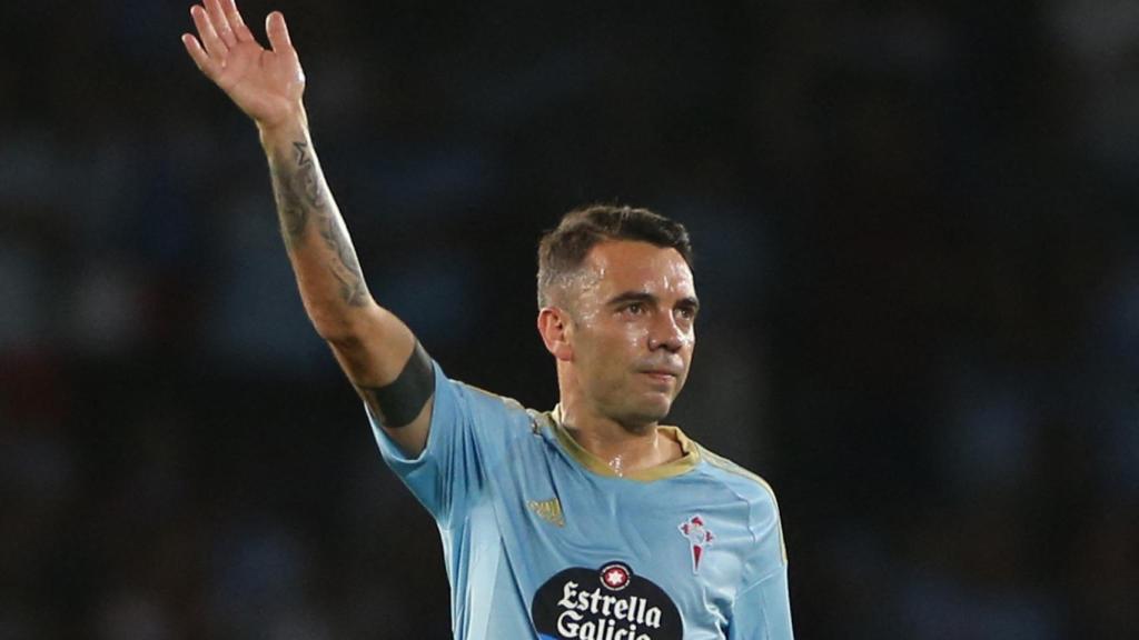 Iago Aspas celebra su gol al Real Madrid