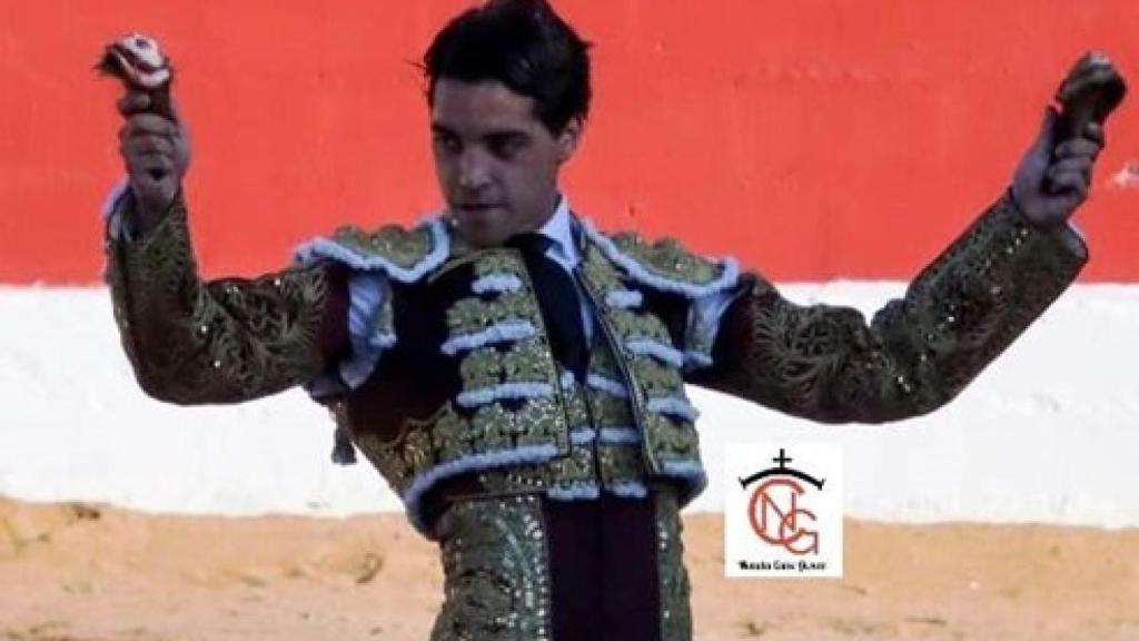 Mario Navas en su debut con caballos en Ampudia