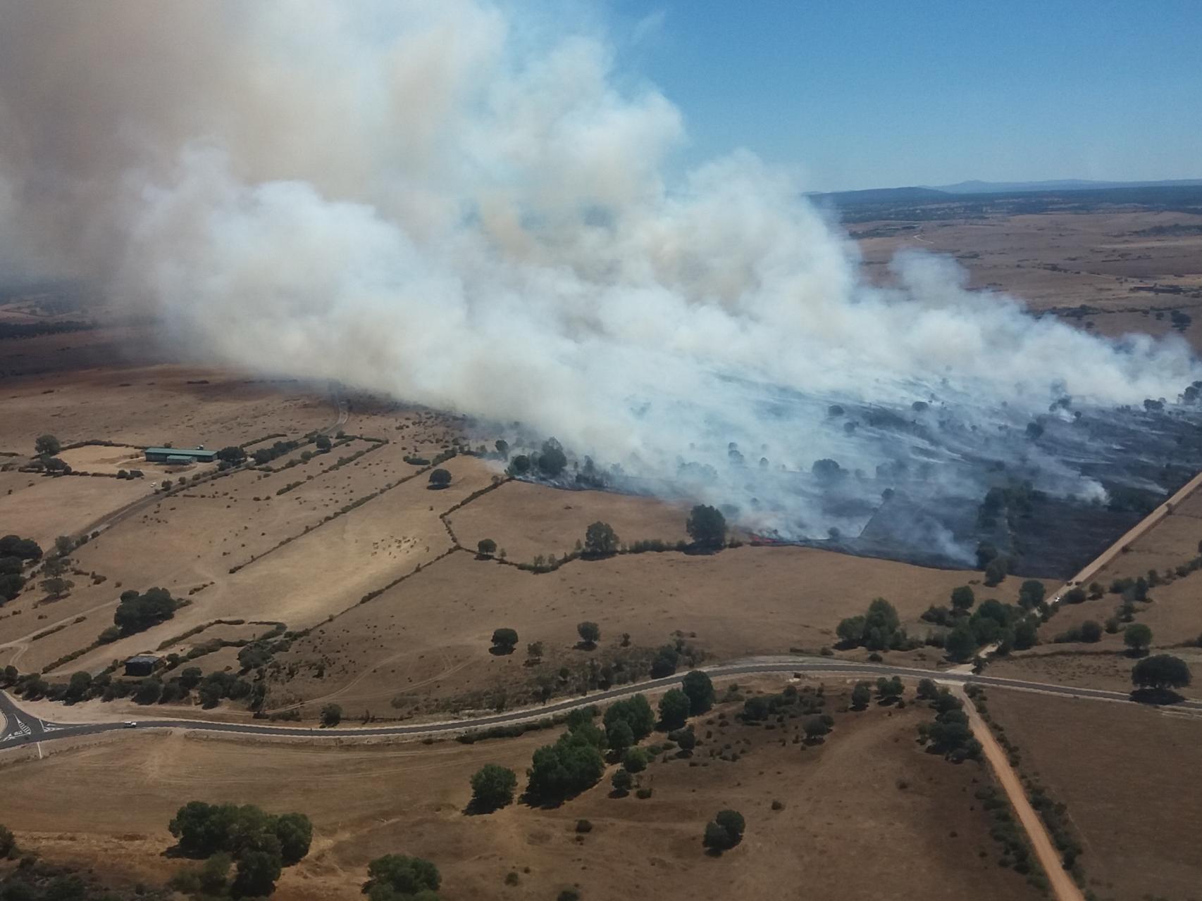 Imagen del incendio de Fuenteliante, en Salamanca, uno de los que ha asolado la región este verano.