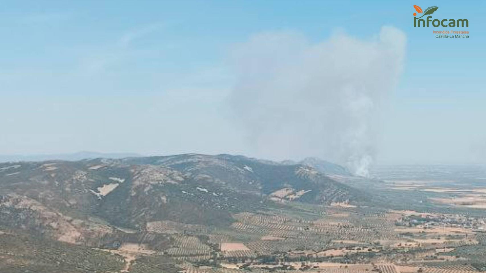 Incendio forestal en Malagón (Ciudad Real). Foto: Plan INFOCAM.