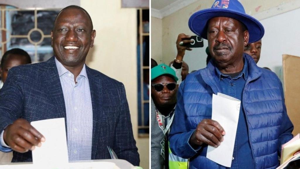 William Ruto, a la izquierda, y Raila Odinga.