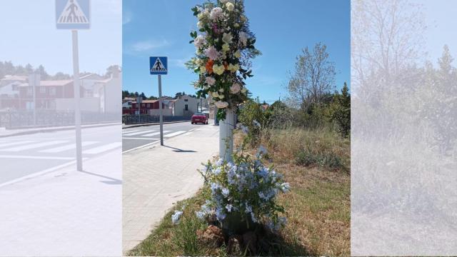 Recuerdo floral a Diana Quer en A Pobra do Caramiñal