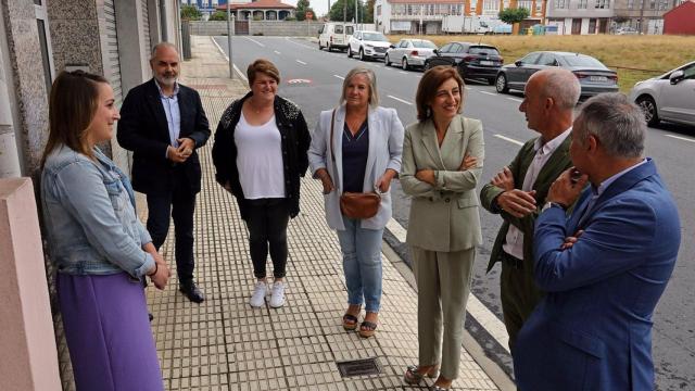 La conselleira de Medio Ambiente, Territorio e Vivenda, Ángeles Vázquez, en Curtis