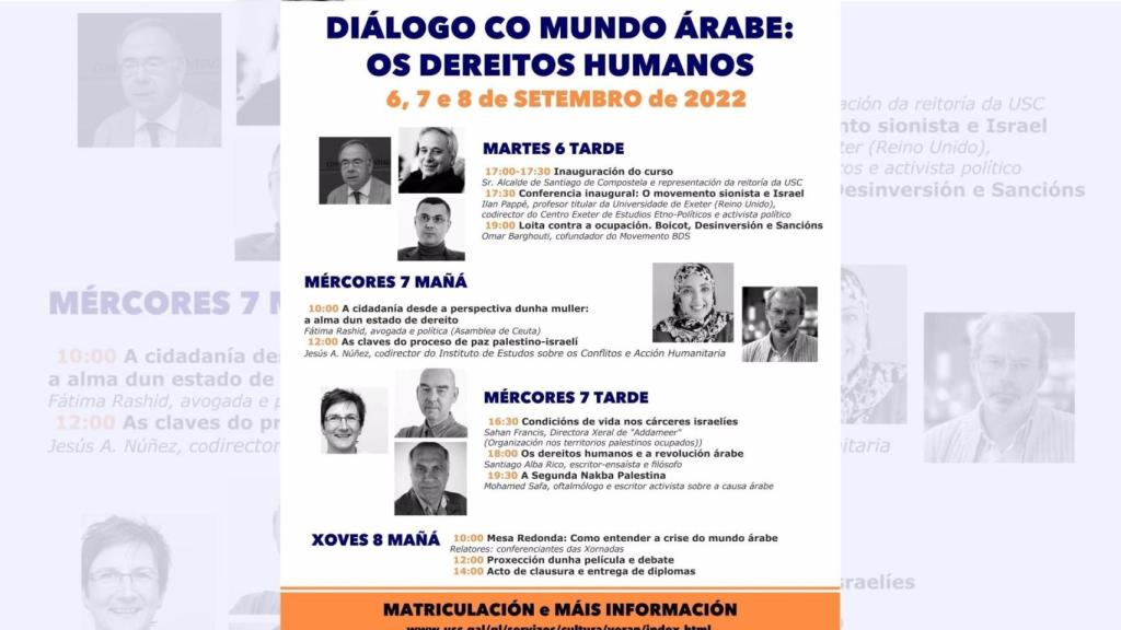 cartel del curso Diálogo co mundo árabe