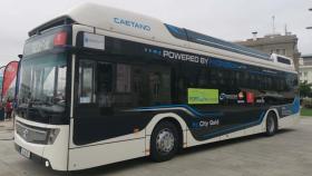 El bus que funciona con hidrógeno en A Coruña.