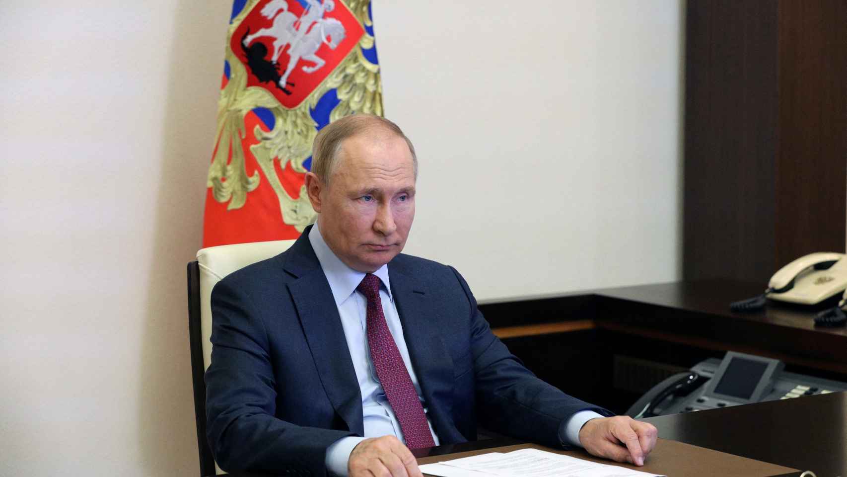 El presidente de Rusia, Vladimir Putin, en su despacho