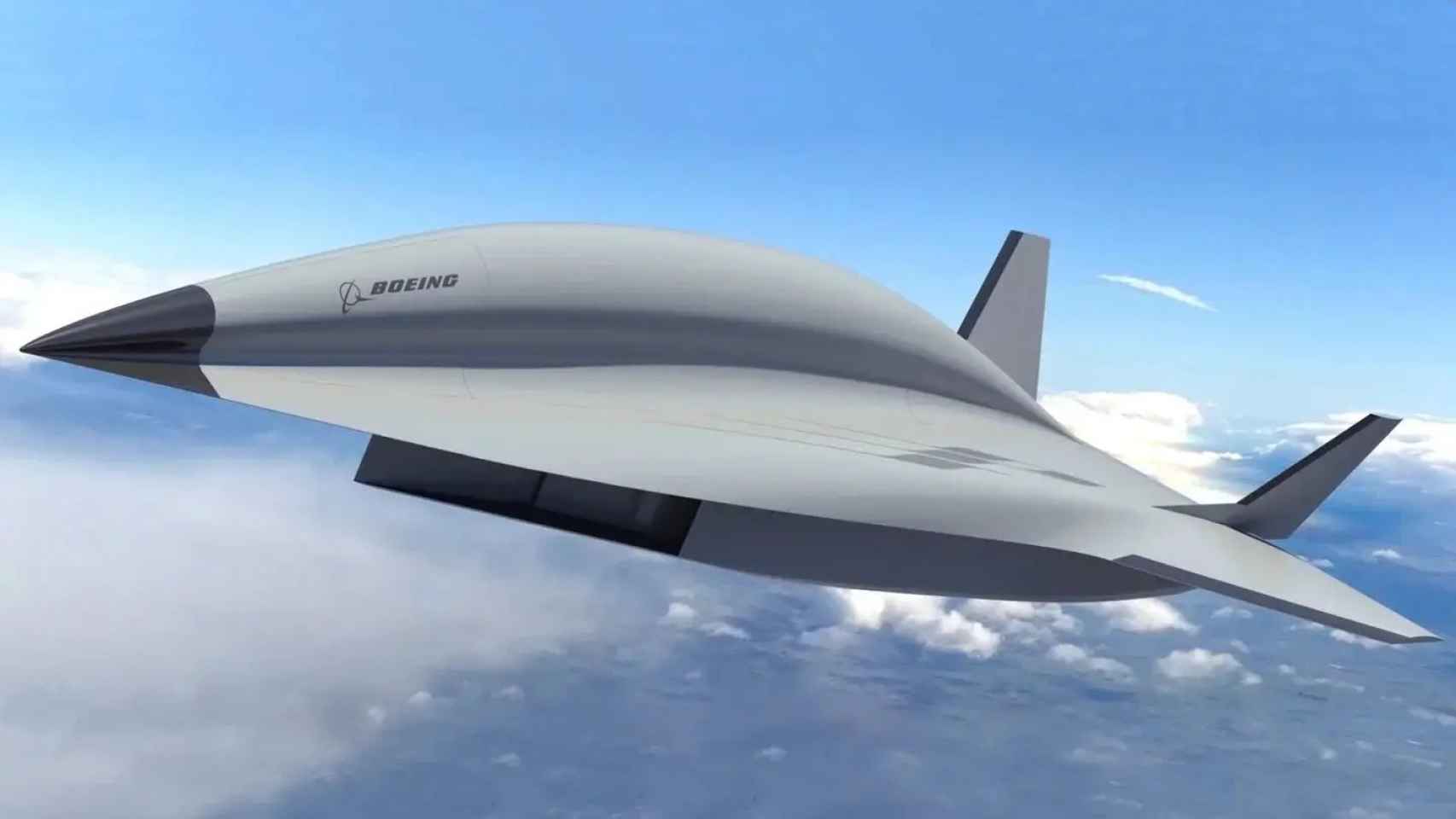 Creación artística del Boeing Valkyrie, otro concepto de aeronave hipersónica