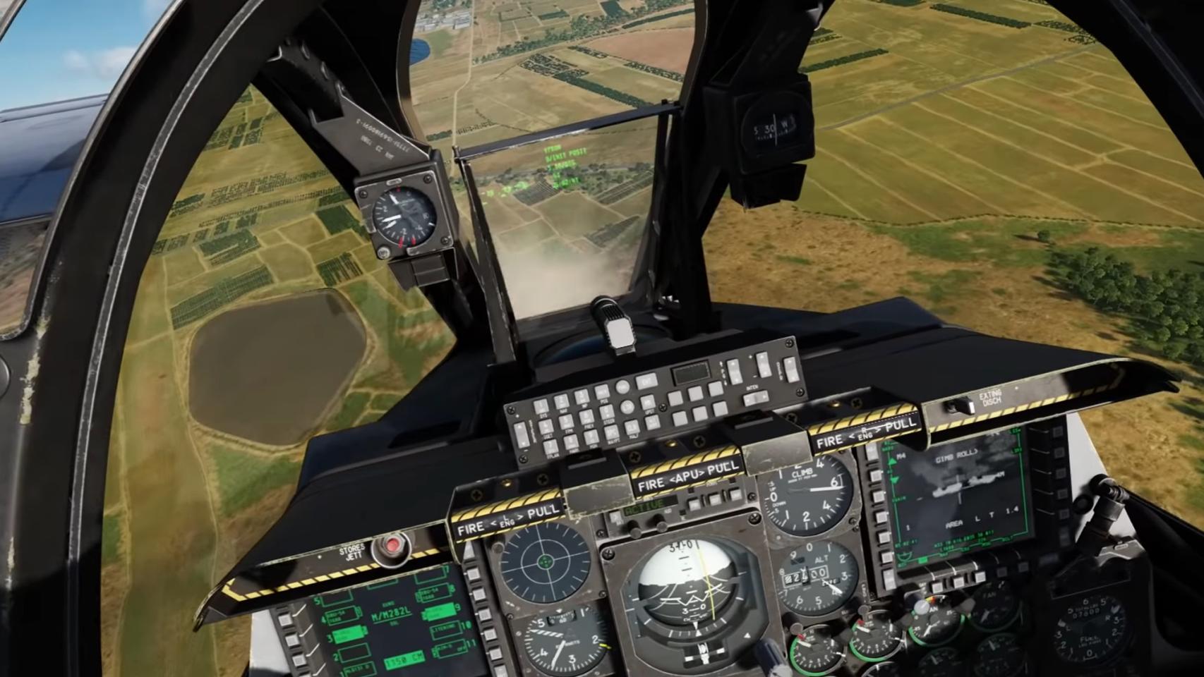Fotograma de un simulador aéreo de A-10