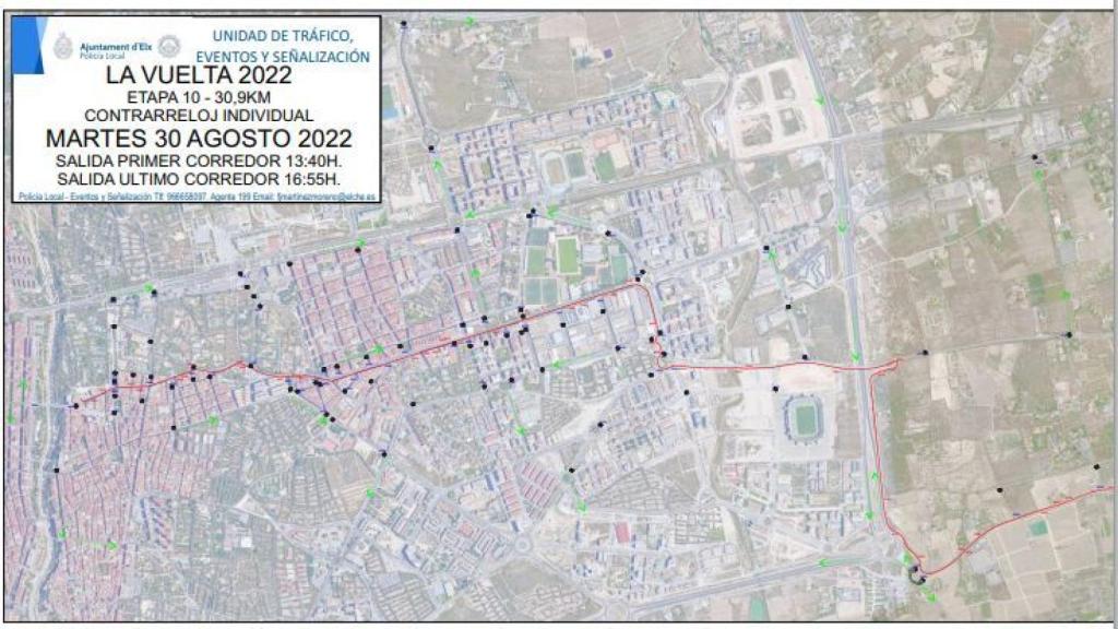 Así será el recorrido urbano por Elche.