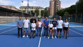 Visita a las pistas de tenis municipales. Foto: Ayuntamiento de Talavera.