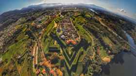 Valença do Minho (Portugal) vista desde el aire.